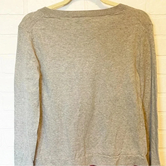 J.crew gray sweater Buffalo check underlay size small - Picture 7 of 8